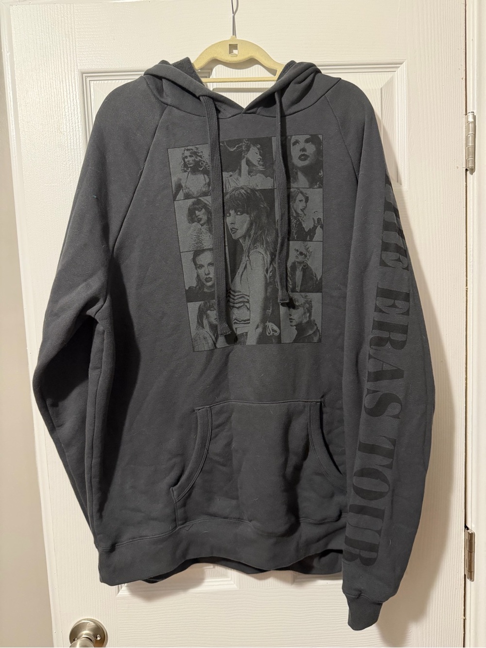 TAYLOR SWIFT THE ERAS TOUR CHARCOAL Black HOODIE size 2XL